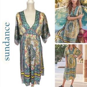 SUNDANCE BELLA VERONA FLOWY MIDI DRESS SIZE LARGE